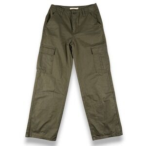 Levi's '94 Baggy Cargo Pants Womens 27 Olive Green Military Utility Pockets